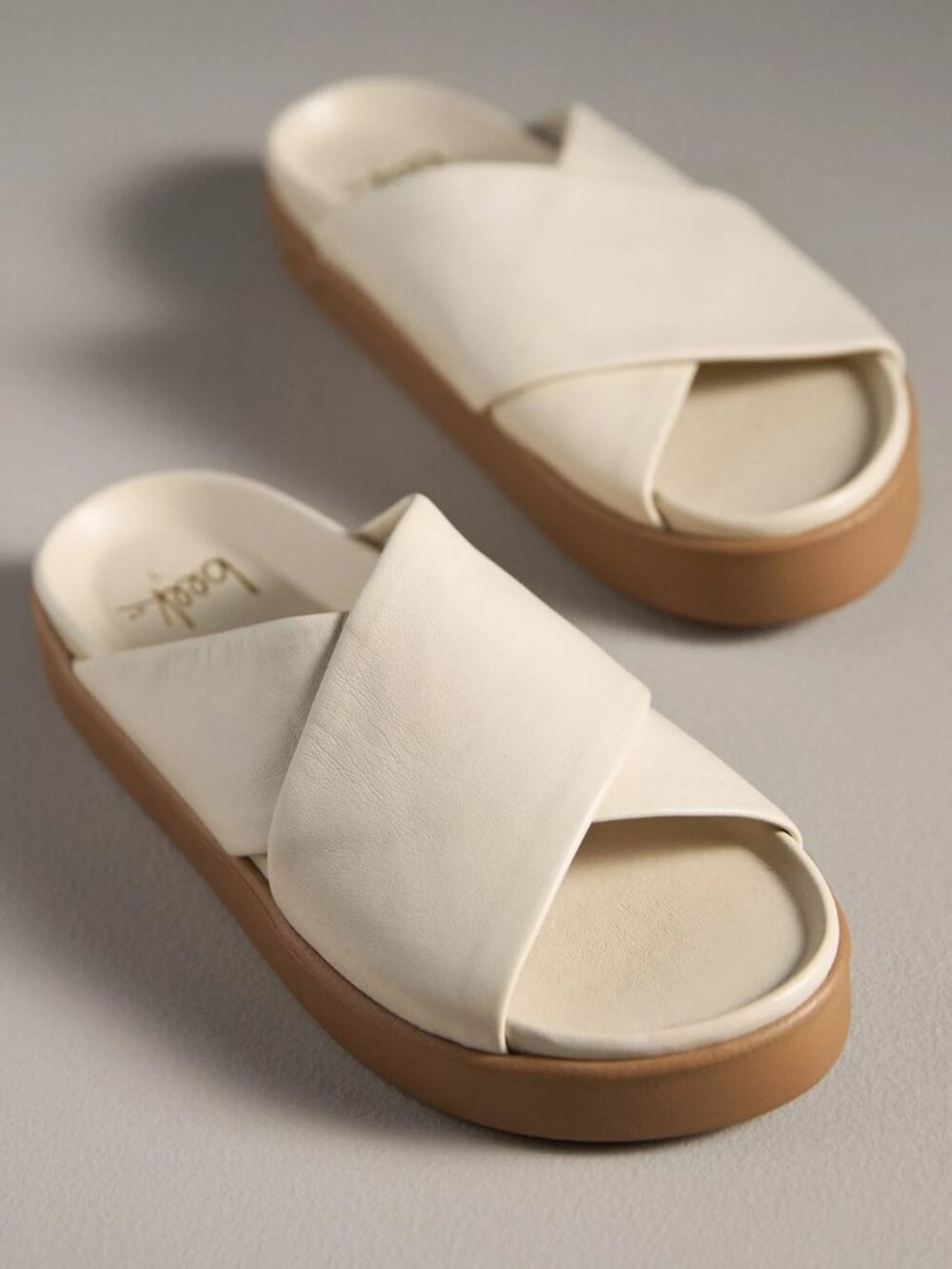 beek Hen Leather Platform Slide Sandals